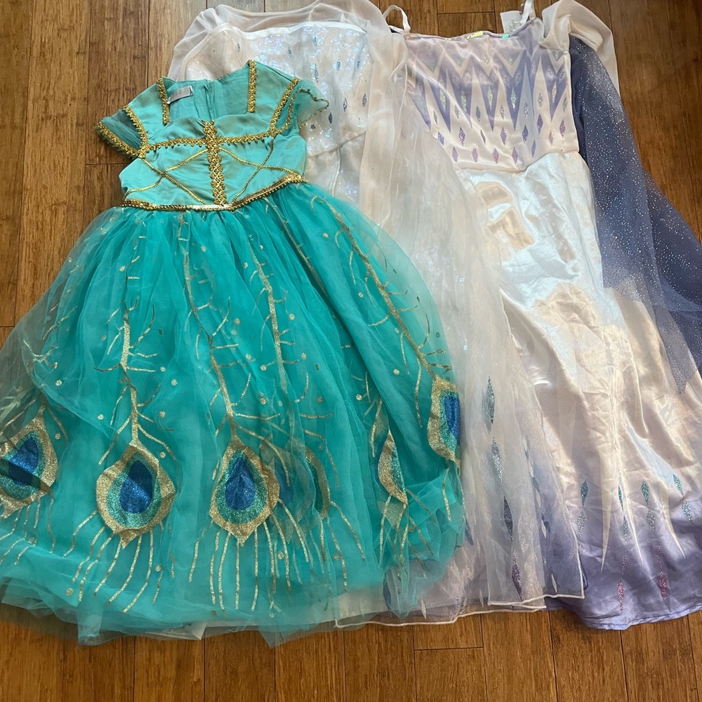 Girls Dress Up👗 Bundle - Frozen- Elsa Dresses and Turquoise Dress